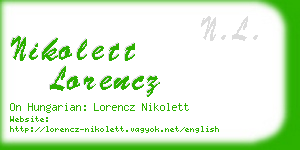 nikolett lorencz business card